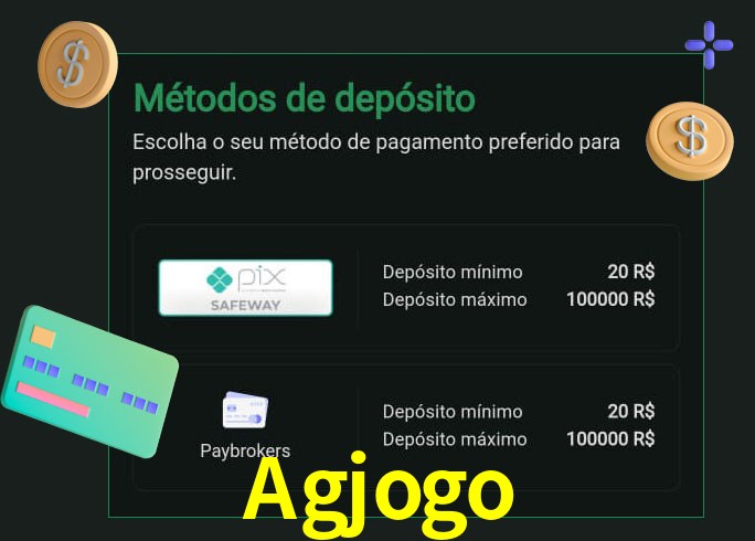 O cassino Agjogo oferece uma grande variedade de métodos de pagamento